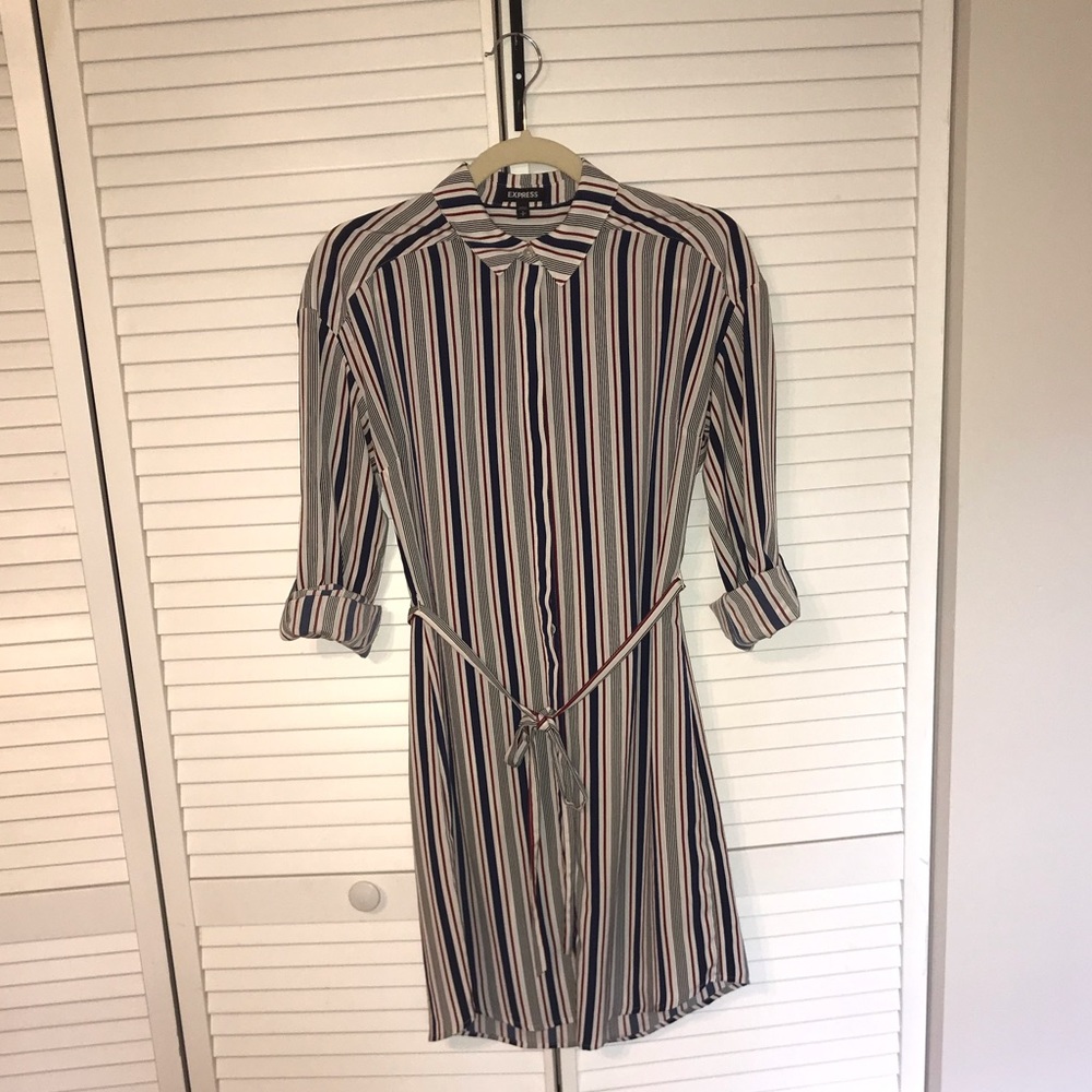 Striped shirt dress